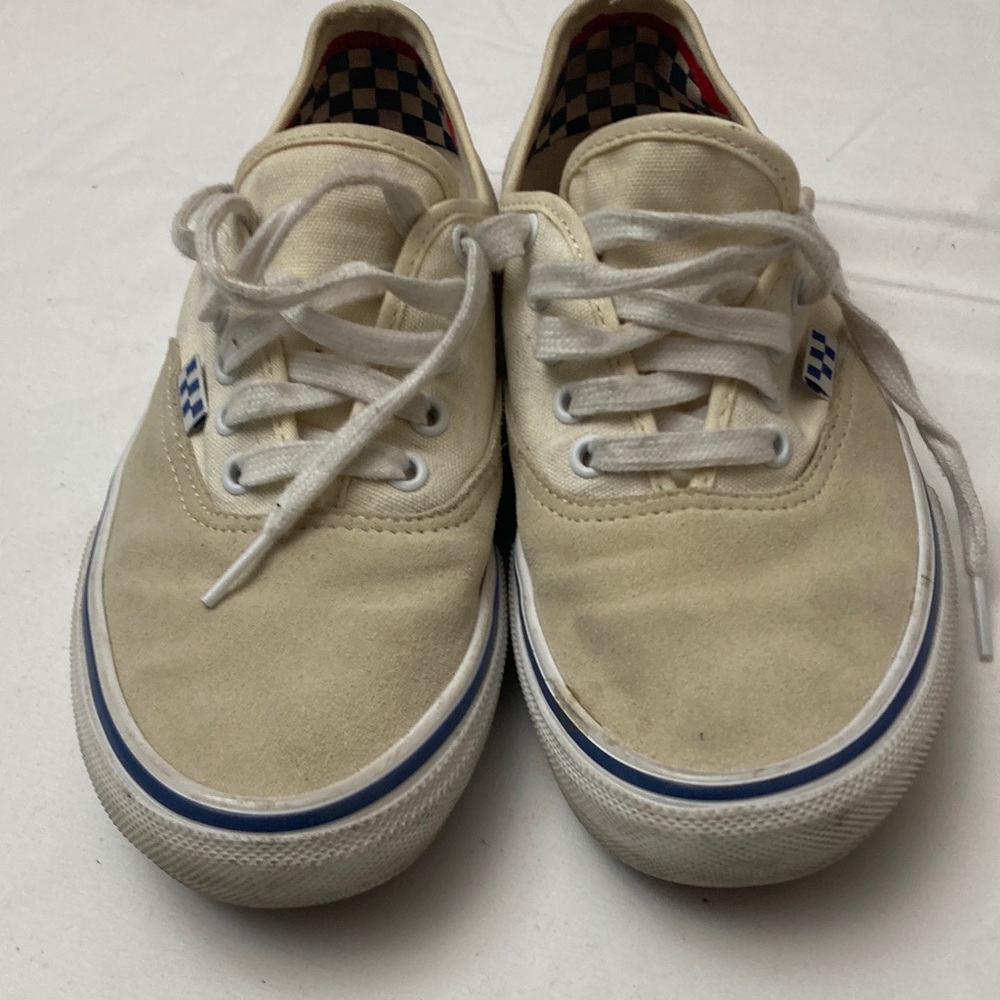 Vans Men's Cream Canvas Sneakers